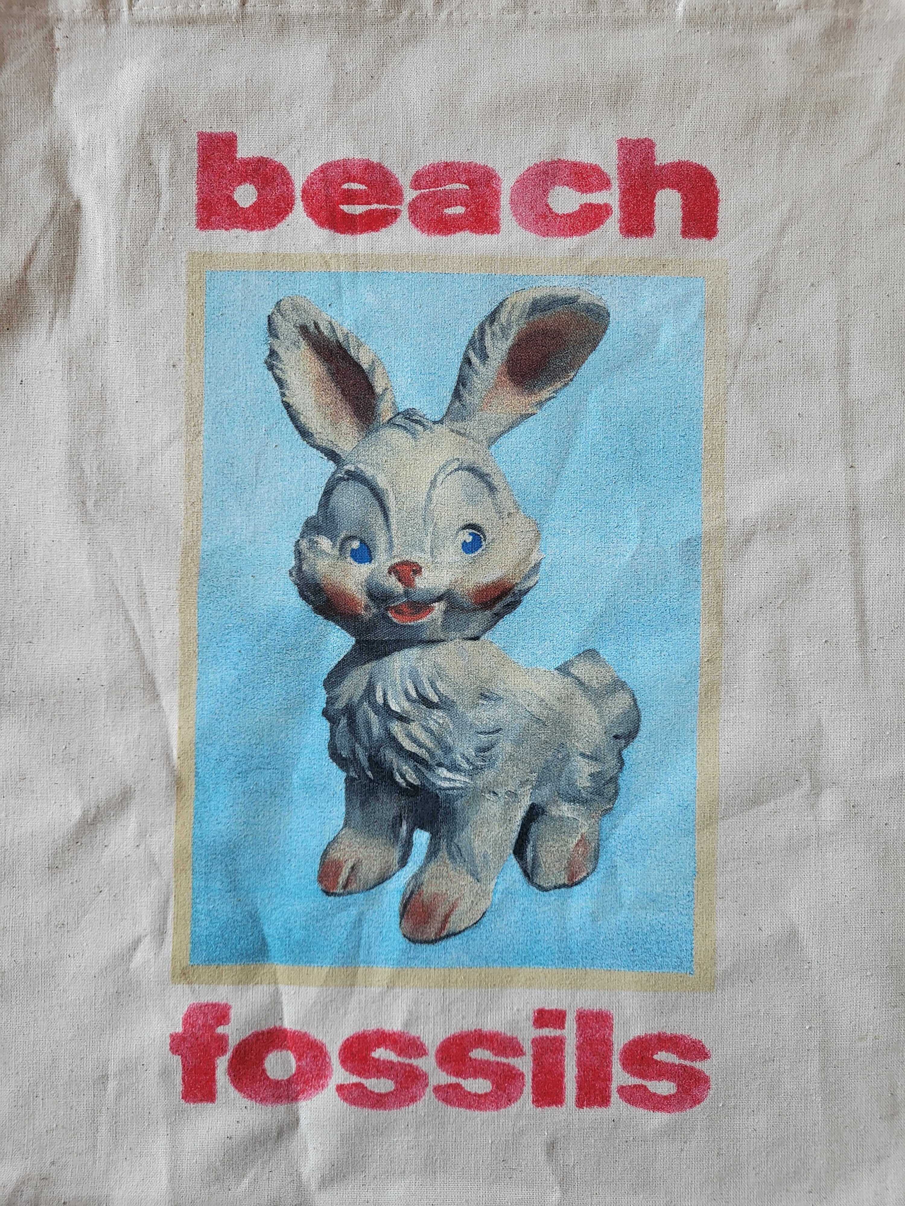 Beach Fossils Bunny Tote Bag