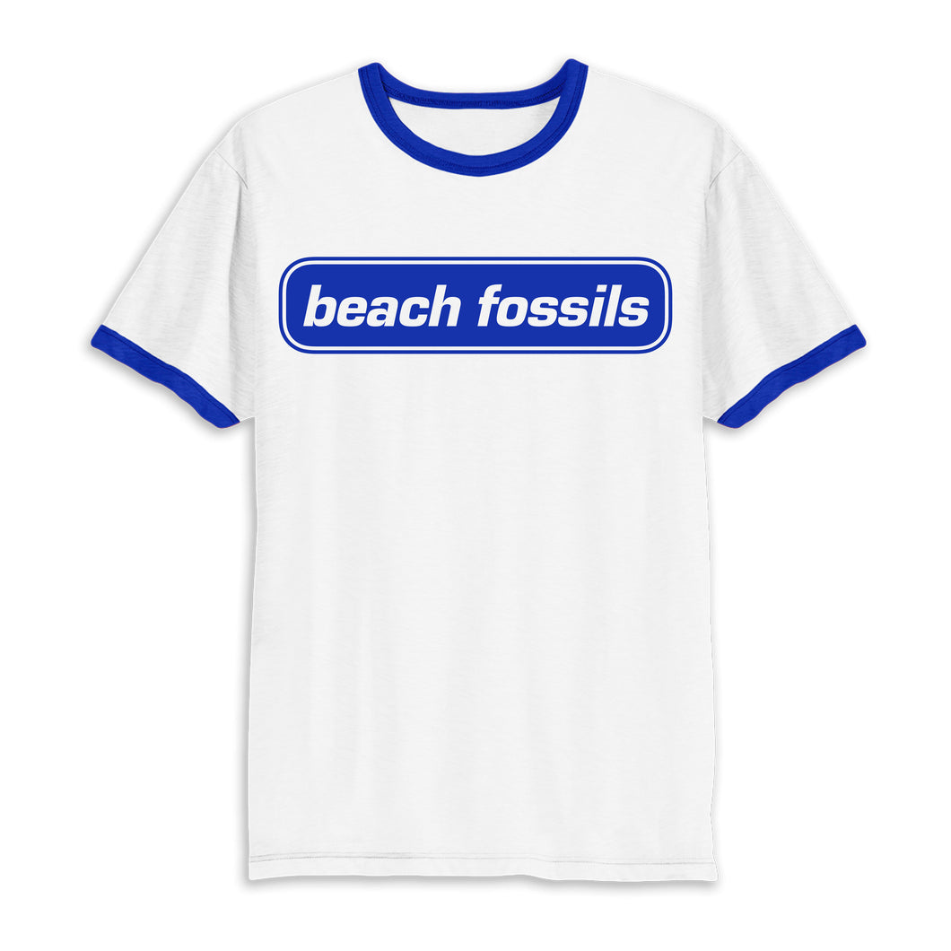 Beach Fossils Blue Logo Ringer T Shirt